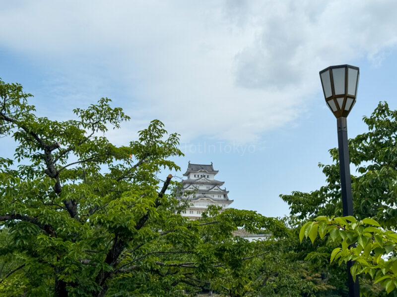 Himeji castle when you enter the castle grounds