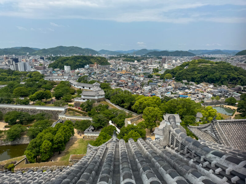 View from the top floor of Himeji Castle