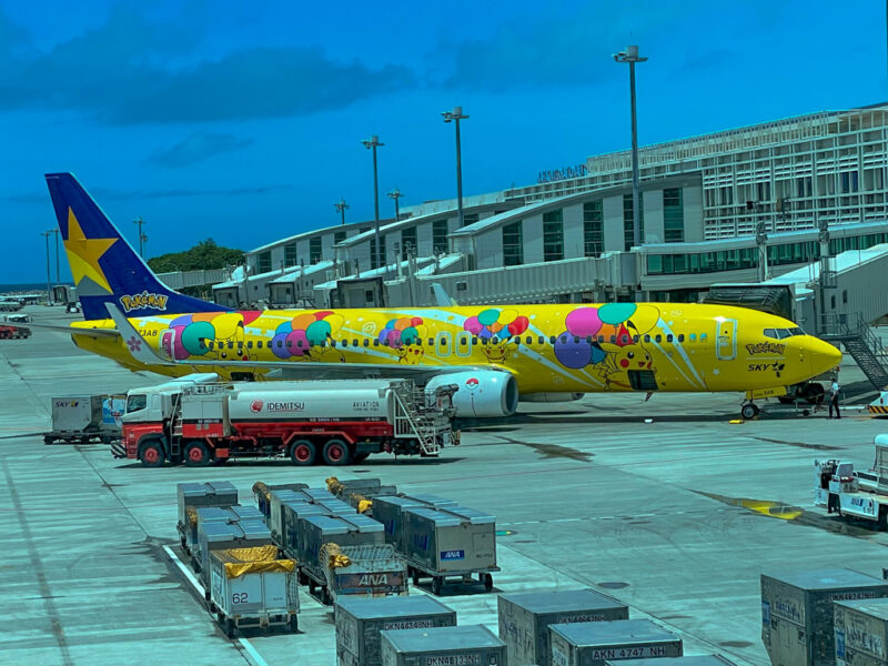 Pikachu Pokemon airplane in Japan