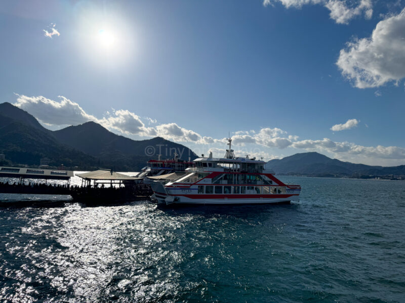 Miyajima ferry on the water