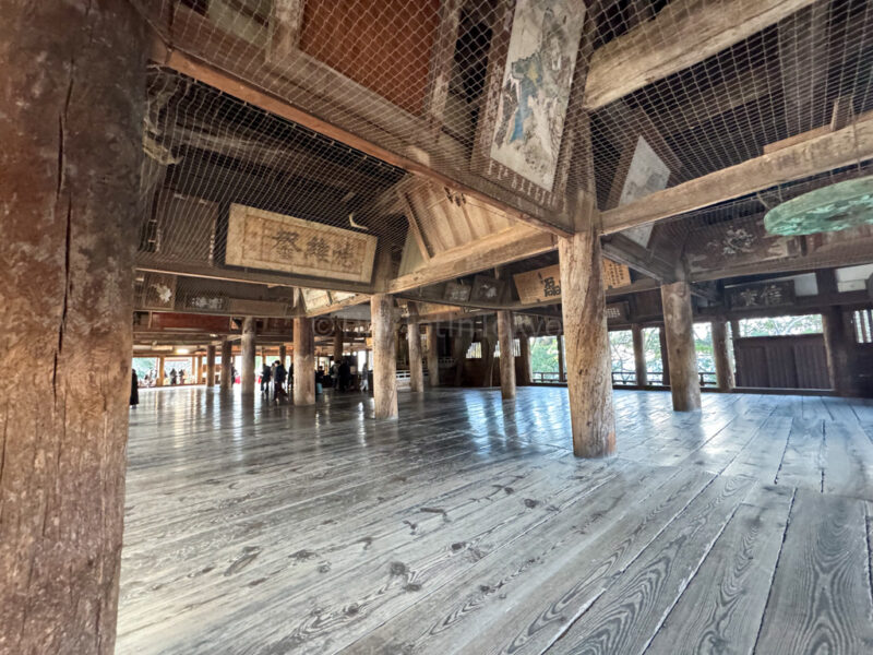 The inside of Hokoku Jinja in Miyajima
