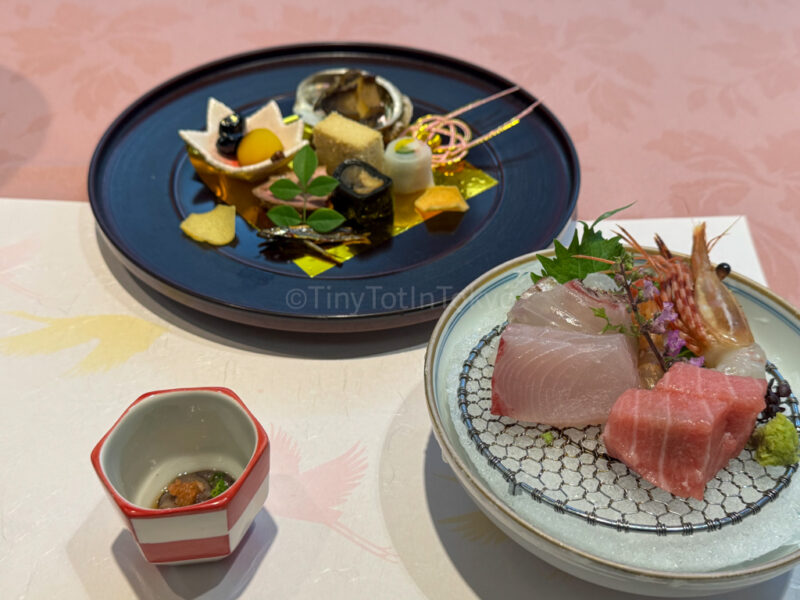 sashimi for dinner at Miyajima Hotel Makoto