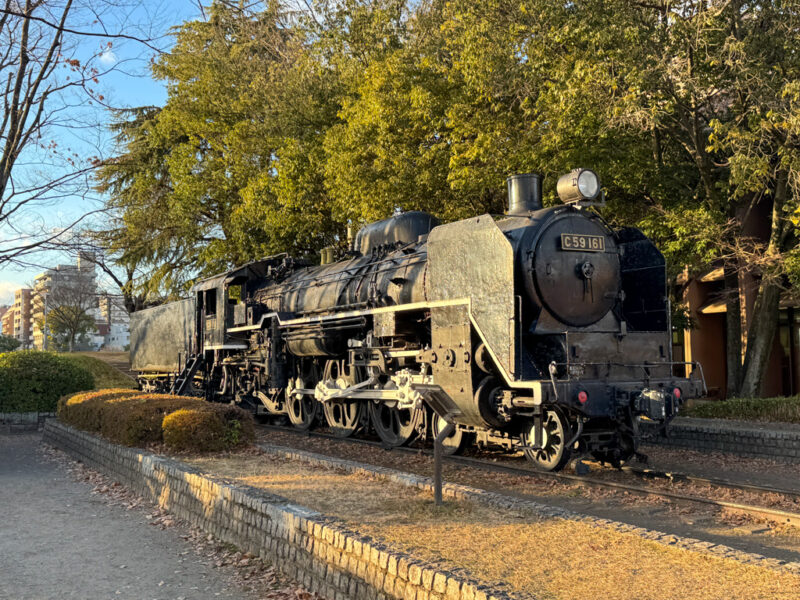 steam engine train in hiroshima