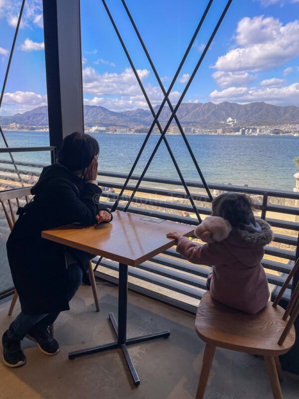 View from Starbucks in Miyajima