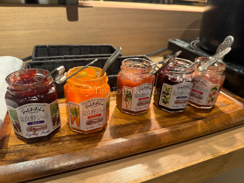 Furano jam at hotel buffet breakfast in Furano