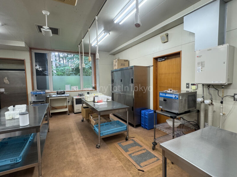 ice cream making room at Furano Cheese Factory