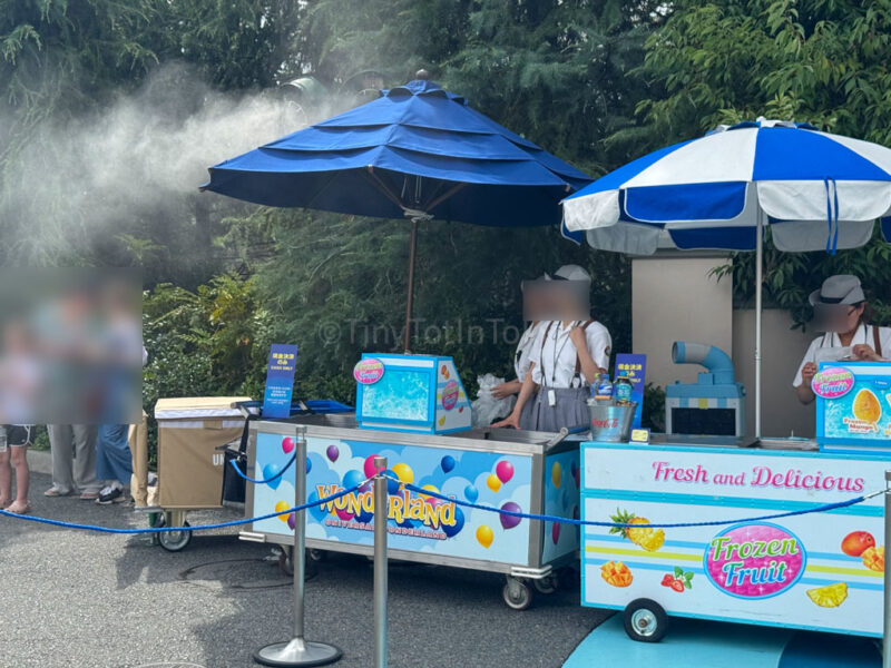 Frozen fruit cart at Universal Studios Japan in summer