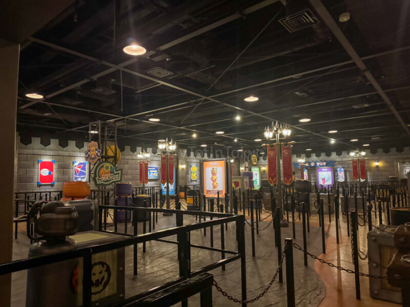 indoor waiting area mario kart universal studios Japan