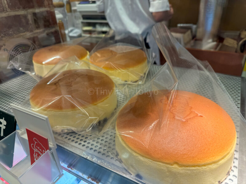 Rikuro's Freshly baked cheesecake on the counter
