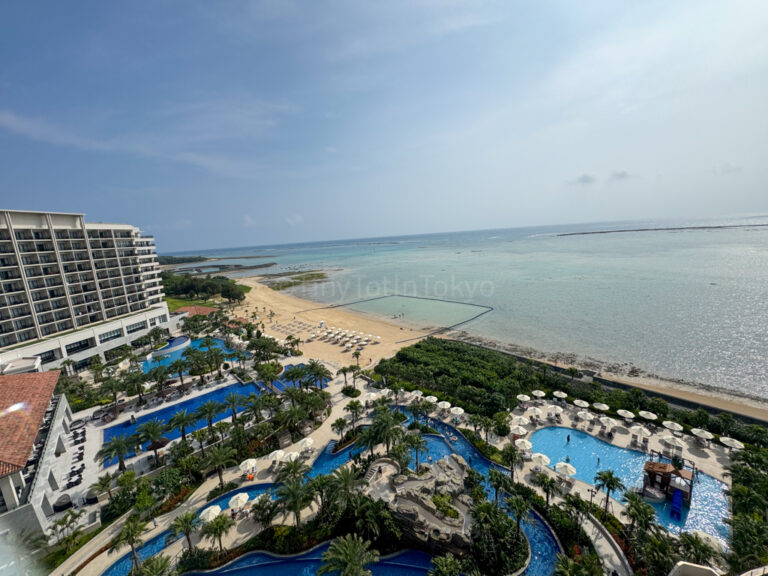 View from a room at Ryukyu Hotel in Okinawa
