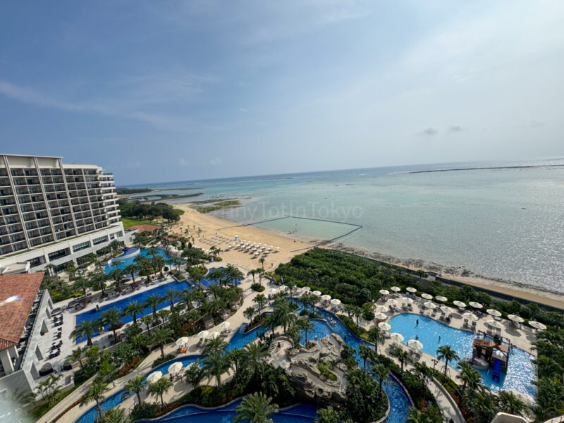 View from a room at Ryukyu Hotel in Okinawa