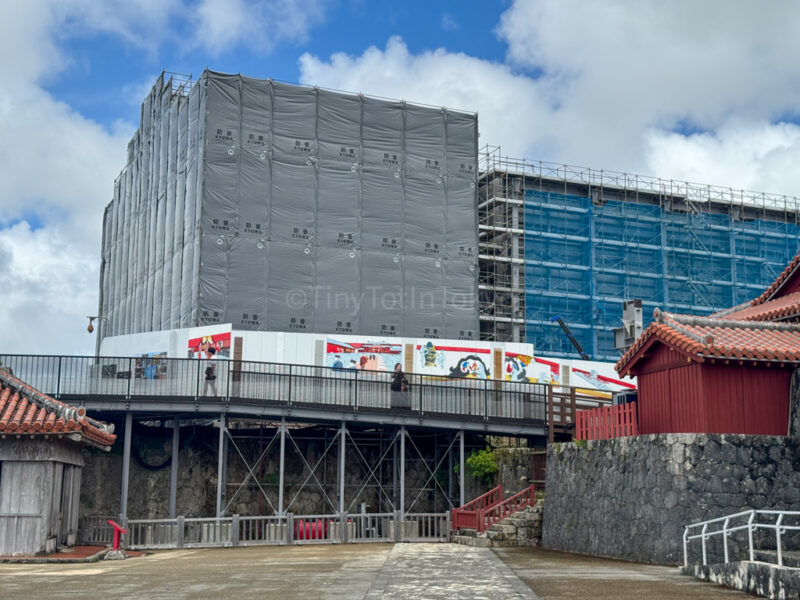 Shuri Castle being rebuilt in Okinawa