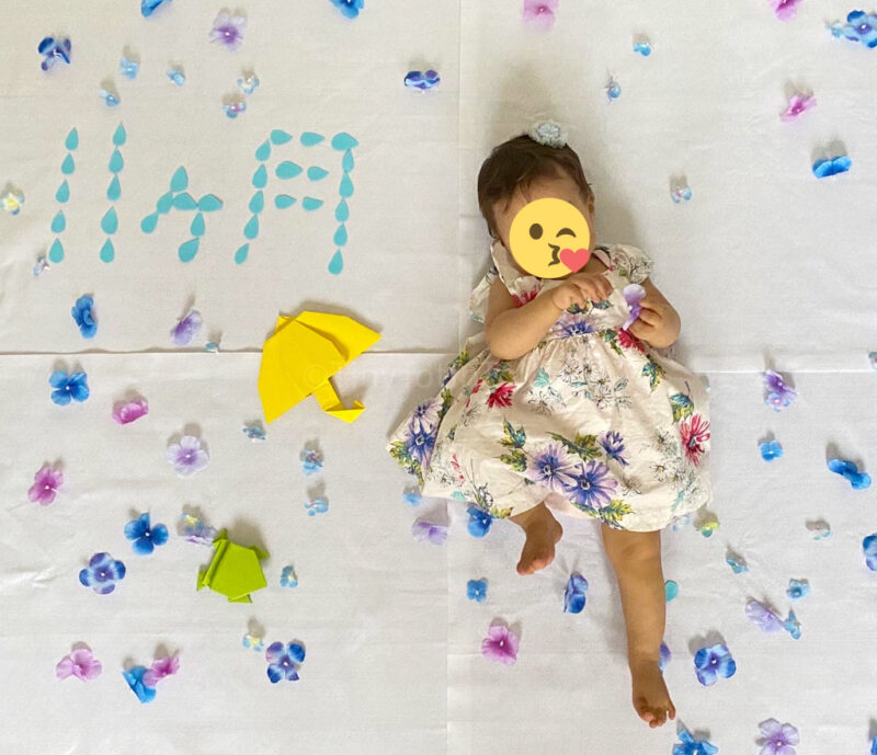 June baby milestone photoshoot