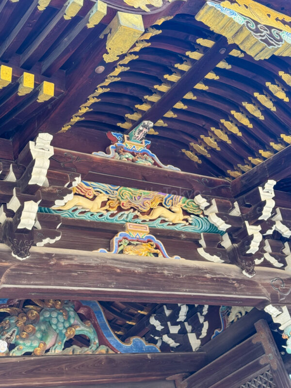 decor of the kitano tenmangu shrine's halls 
