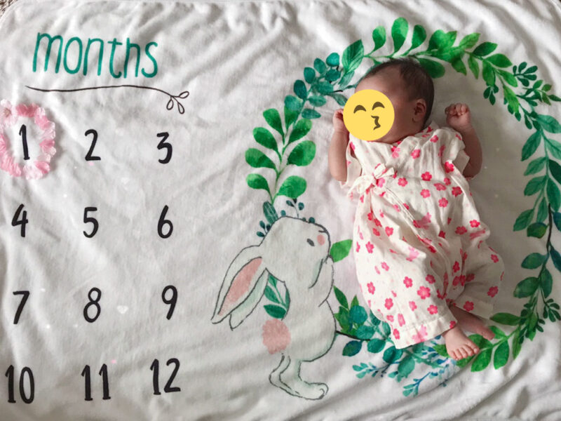milestone photo for one month old