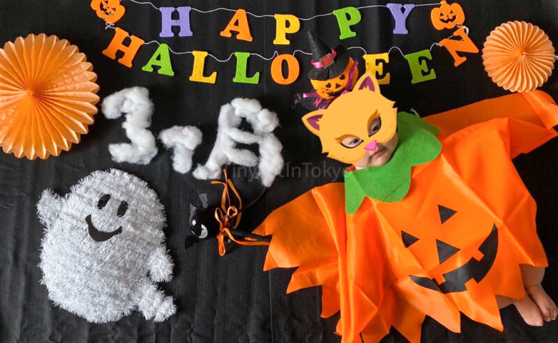 Halloween baby milestone photo