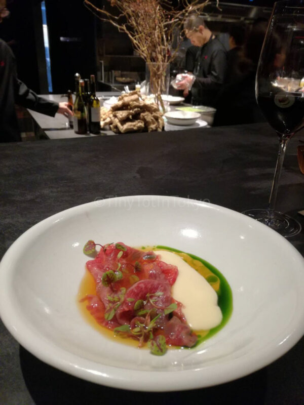 a dish from Florilege