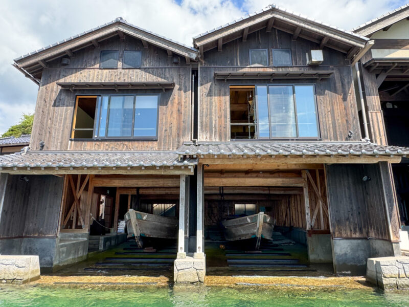 traditional boathouses in ine
