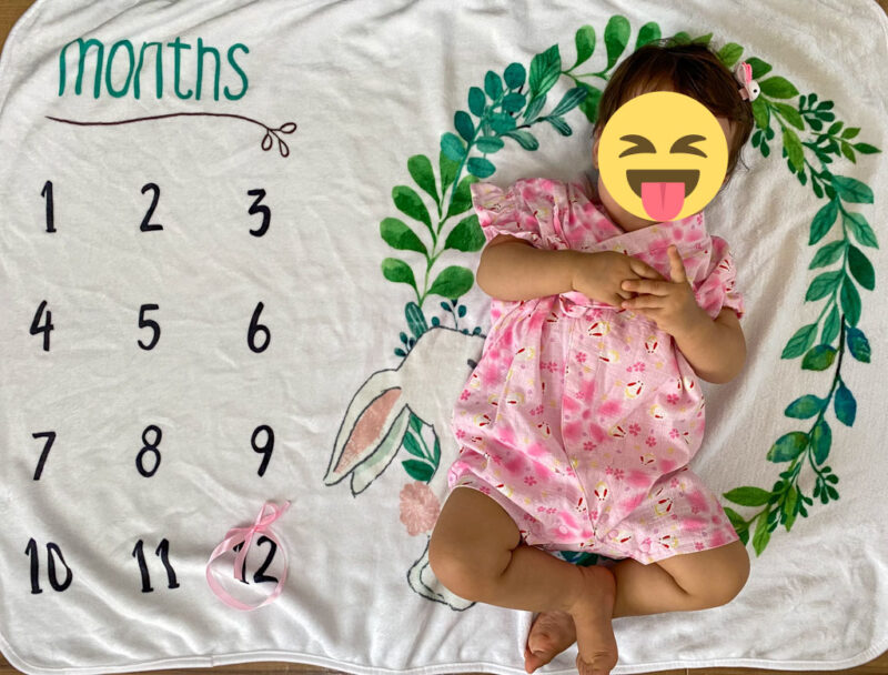first birthday milestone photo