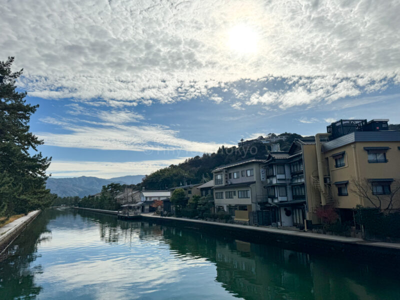 houses along the water at amanohashidate