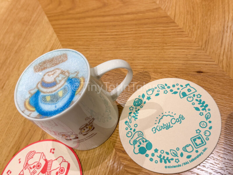 Meta Knight latte art at the kirby cafe