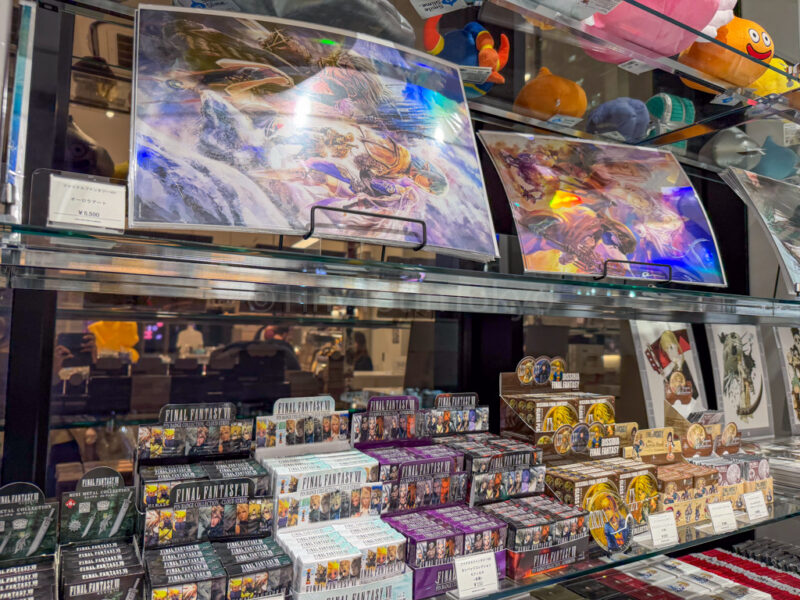 final fantasy merch at square enix garden in tokyo