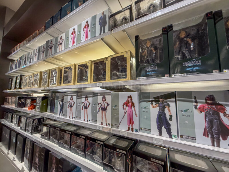final fantasy figures at square enix garden in tokyo