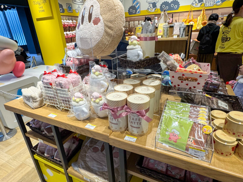 Items for sale at Kirby Cafe THE STORE in Osaka