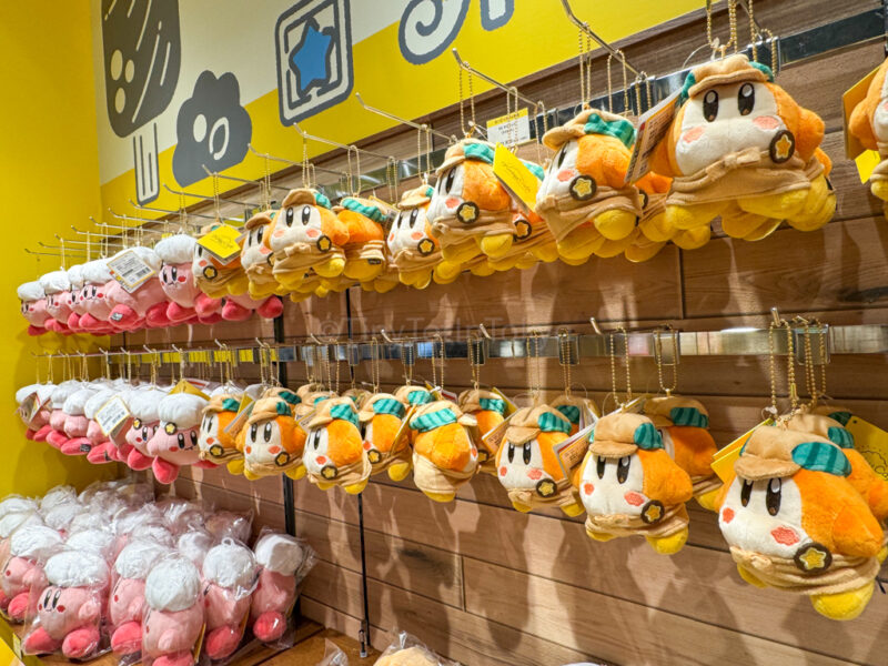 Waddle Dee plush keychains at Kirby Cafe The STore in Osaka