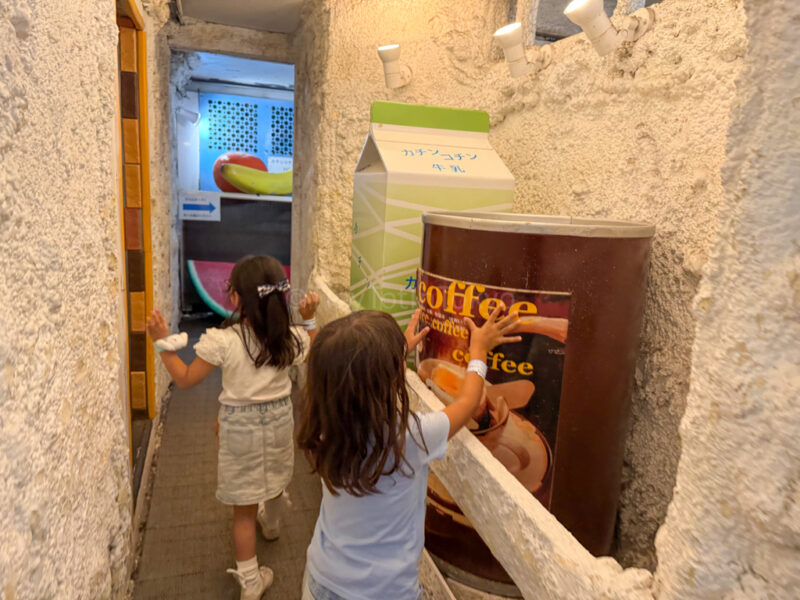 Kids inside Freezer attraction at Hirakata Park