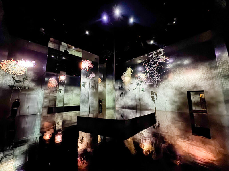 Silent Radiance Within / Memory of Waves in the Sky at teamLab kyoto