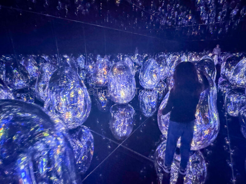 a child at Resonating Microcosms at teamlab Kyoto