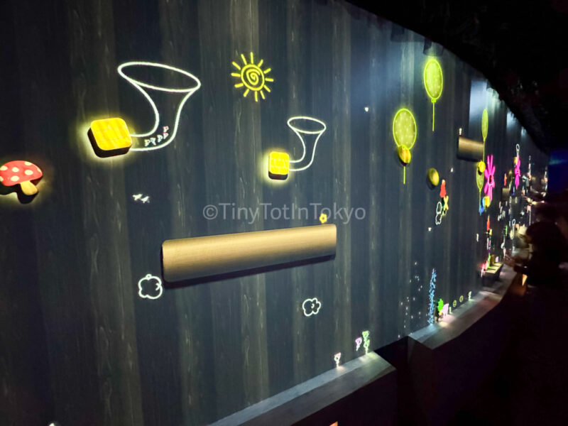 stamps and little people at teamlab kyoto