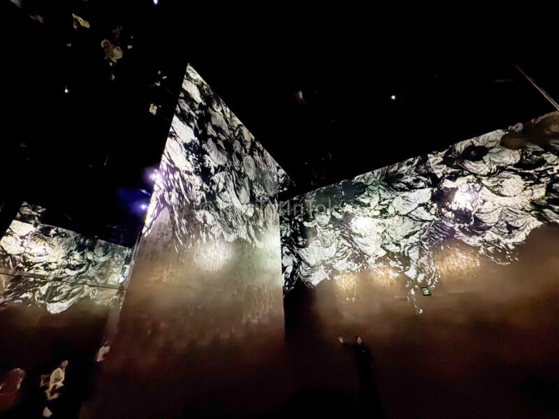 Silent Radiance Within / Memory of Waves in the Sky at teamLab kyoto