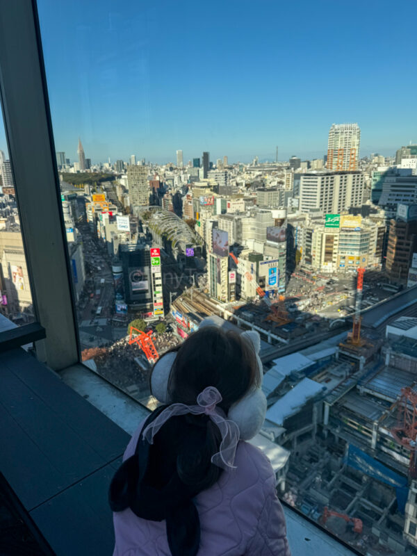 View of Shibuya Crossing from Mark City