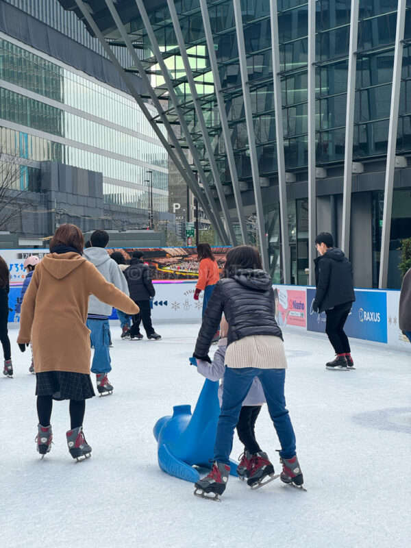 Child skating near Osaka Station