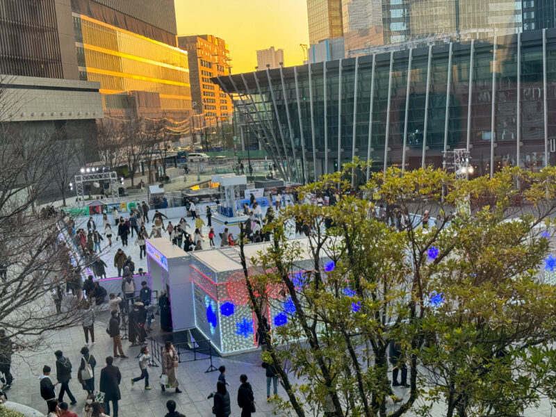Ice skating rink near Osaka Station