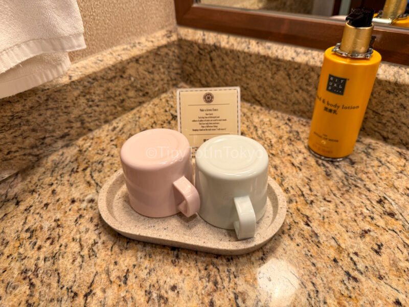 gargling cups for kids at Hong Kong Disneyland Explorers Lodge 