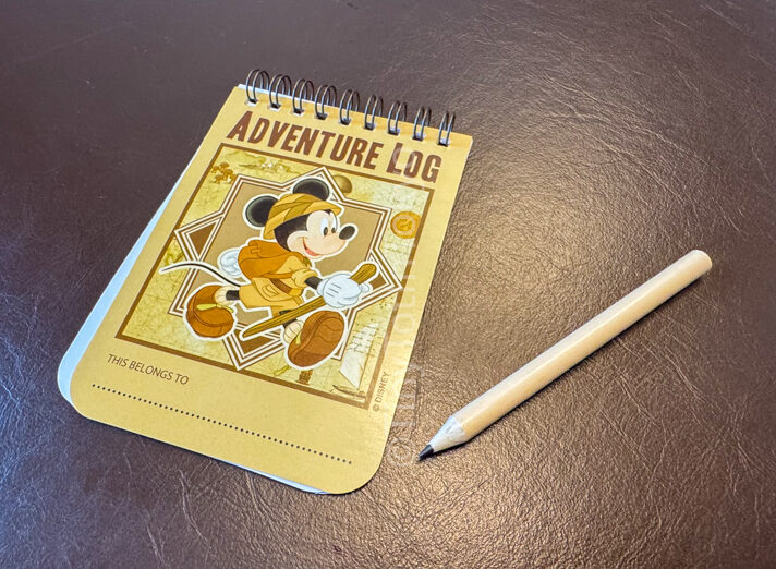 free notepad at Hong Kong Disneyland Explorers Lodge
