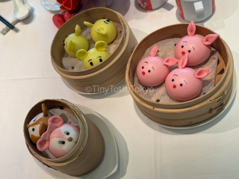 cute character dimsum at Crystal Lotus Hong Kong Disneyland