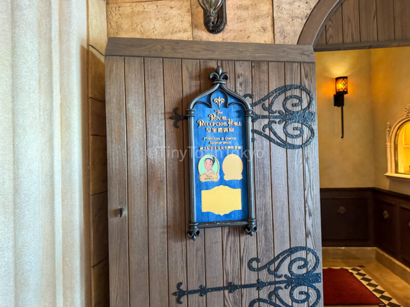 Princess greetings at castle at Hong Kong Disneyland