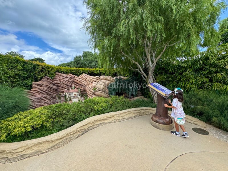 A child in Fairy Tale Forest at Hong Kong Disneyland