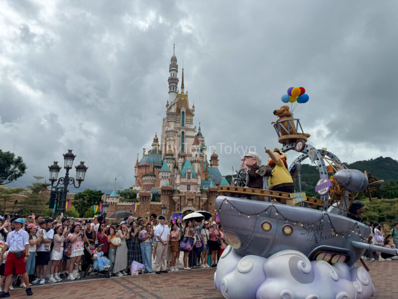 up float at Castle of magical Dreams parade at Hong Kong Disneyland
