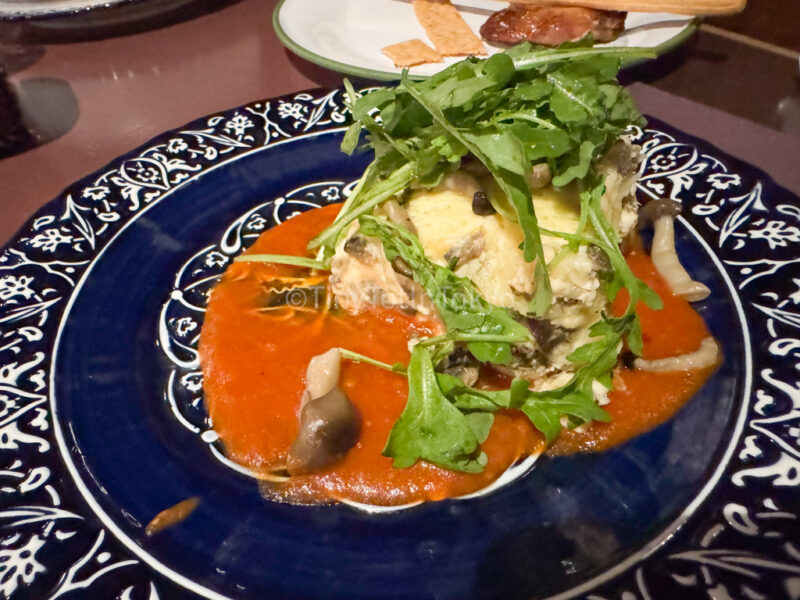 Explorers restaurant lasagna at Hong Kong Disneyland