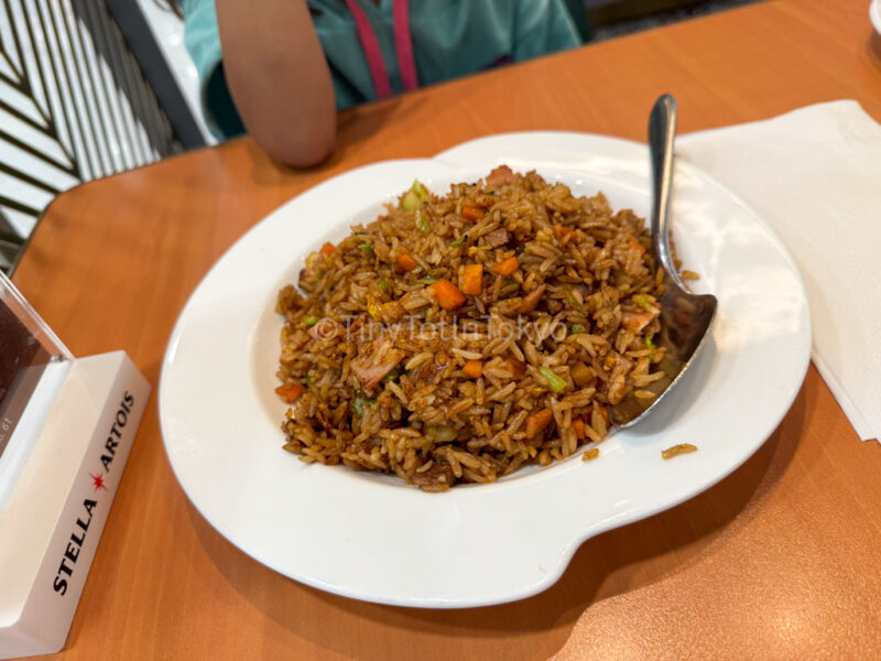 fried rice from jardin de jade at hong kong airport