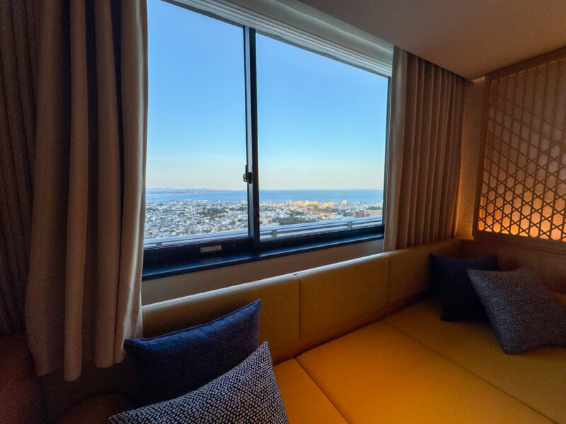 View from hoshi kan standard room at suginoi hotel beppu