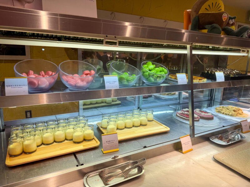 Onsen pudding and other desserts food at suginoi hotel buffet restaurant