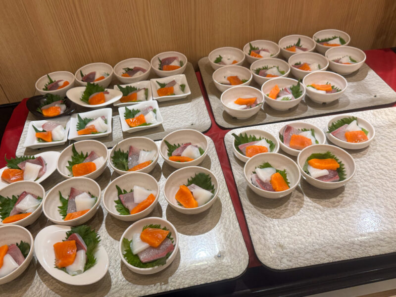 sashimi at suginoi hotel buffet restaurant