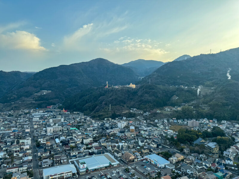 view of beppu from global tower