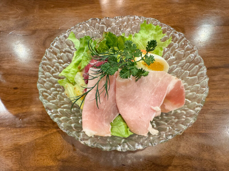 salad at somuri steak in Beppu